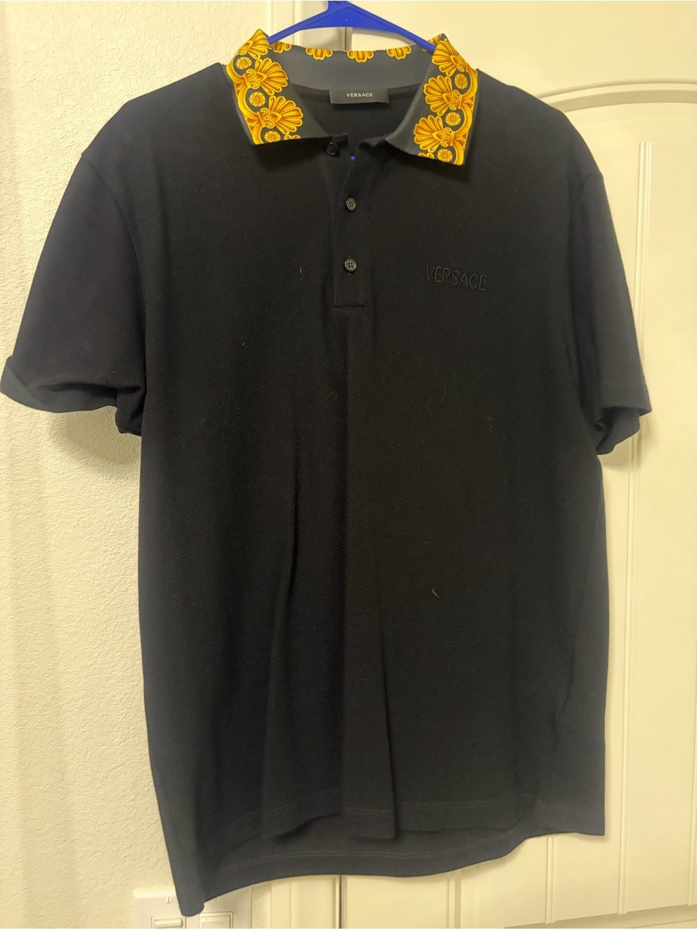Versace Black Tee with Medusa Label